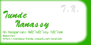 tunde nanassy business card